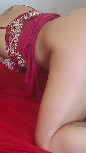 Mom Being Sexy in Front of the Mirror, Naughty Stepson