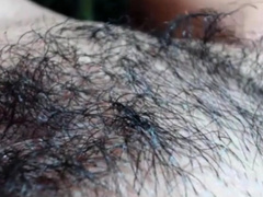 Blue Dildo In Hairy Pussy...