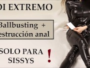 JOI Extremo para sissys, ballbusting y destruccion anal.