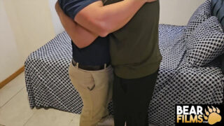 Big cock bareback pounding for chubby hairy gay bears