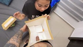 Big ass stepsister agrees for a quick fuck POV