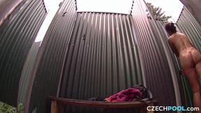 Czech Pool 27: Big Nippled Nasty Brunette