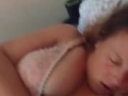 Natrual big titty milf showing cleavage