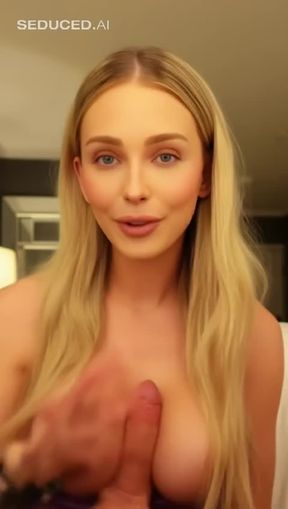 tgirl, a beautiful woman, large breasts, video created by AI