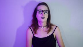 Goth Girl Smoking in Fishnets