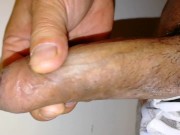 Closeup of uncircumcised micropenis precum play, very juicy, please enjoy!
