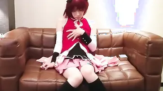 Asian crossdresser solo masturbation in amateur video