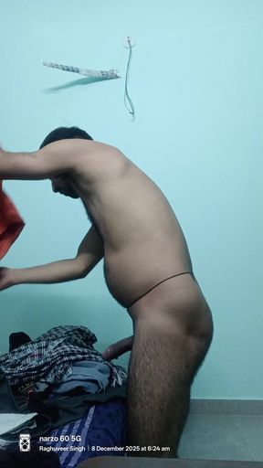 Indian Desi Gay Masterbation Show with Neighbour