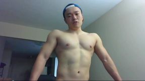 Asian Guy Flexes an Amazing Chest