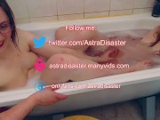 Tgirl Astra bathing together with her girlfriend Nicky