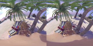 Blonde D.Va Blows You on The Beach Sensually  - Overwatch VR SFM Porn