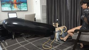 Ginger Inflates a GL500 Using a Foot Pump (MP4 - 720p)