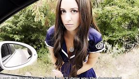 Outdoor anal bukkake DP gangbang with a hot Russian Brunette