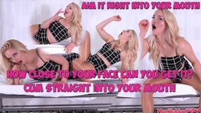 How Close To Your Face Can You Get It? Aim It Right Into Your Mouth