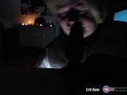 Spanking and dildo sucking online with control of my LUSH