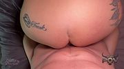 Curvy Redhead Allie Darlin Worships my Huge BWC Then I Cum All Over Her Massive Tits