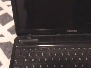 Pissing On My PC Laptop Computer