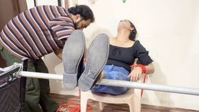 Indian College Crush – She Don't Say ‘I Love You’ and Got Punished With Hard Bastinado | Love Confession Game – Her Nylon Feet Can’t Handle the Bastinado Tease!”