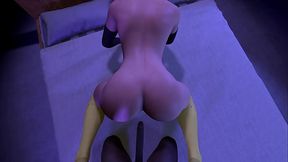 Big woman vs Big dick l BBC 3D hentai animation