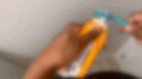 Extreme closeup toothbrushing