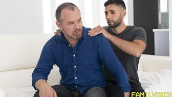 Slender Caucasian Argos gets pounded and bred by older stepdad Max Sargent
