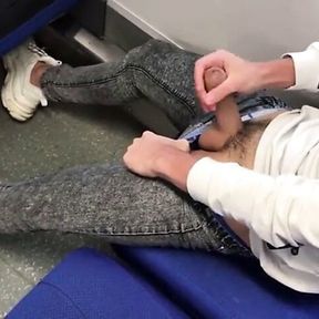 Jerked off on the train