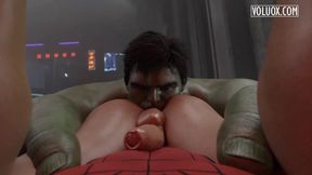 Hulk Rimming & Filling Spidey (Marvel Porn Animation)