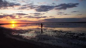 Stroll through crimson skies at Elton Salt Lake