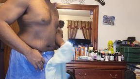 Fapping Big Hard Dick After a Hot Shower