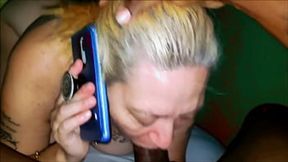 Shore-Thing Whoreski Swaps Spunk On Wanker While Buggin' It Homeboy
