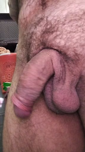 Playing with my Soft Uncut Dick