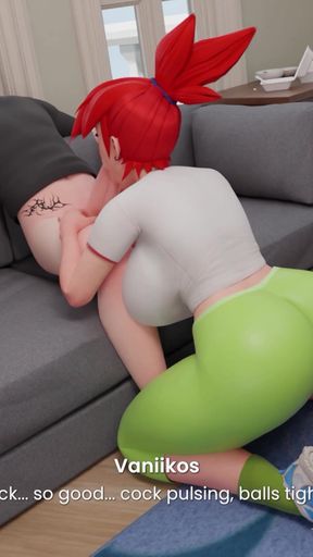 Redhead Stepsister With A Big Fat Ass In Leggings Gives Blowjob To Huge Cock Stepbrother And He Cums In Her Mouth&hellip;   Clip 1