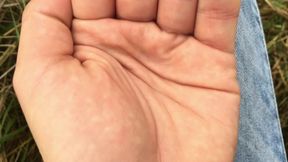 Hands Close up, Palms Close up, Cumshot on Both Hands