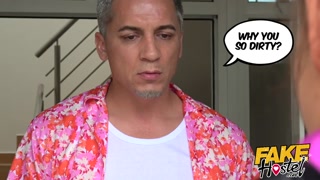 Fake Hostel traveler dirty from Thailand trip gets sloppy wet fuck