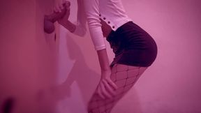 Hotwife tries gloryhole, Cockold scene