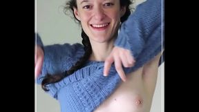 &quot_Blue Sweater and Braids Strip Tease BTS Miniclip&quot_