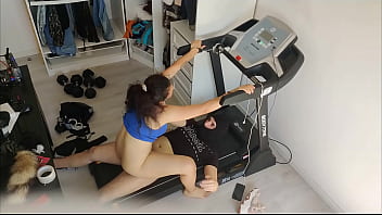 cuckold with a thief in an treadmill, he handcuffed me and made me his slave