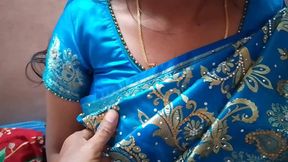 Indian Housewife Having Sex with Her Husband Wearing Saree