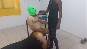 BORED STEP BROTHER AT THE GYM GETS VISITED BY HIS INDIAN STEPSISTER AND FUCKS HER STANDING UP WHILE DOING AEROBICS. SHE IS DRESSED AS A SEXY WITCH