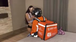 The delivery guy comes and I can't help but fuck him