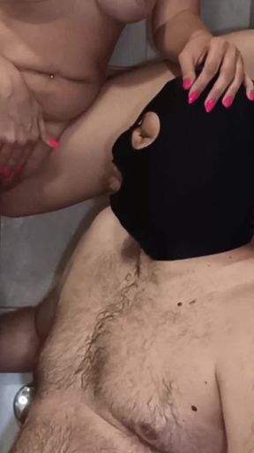 Femdom piss in mouth. Pussy licking orgasm in bathroom. Golden rain. Ep 23921   Clip 1