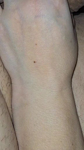 Step mom picked step son dick head for a handjob before woke up   Clip 1