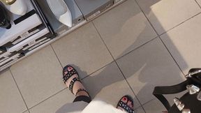 Delightful feet in public shop 720HD