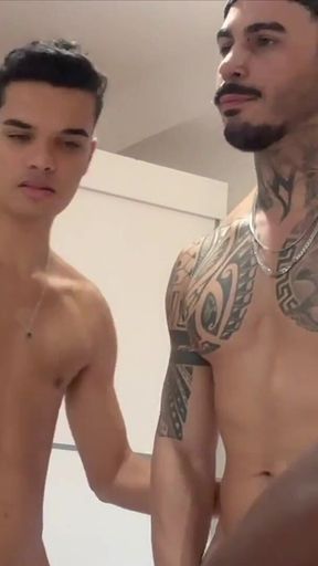 BBC Group Gay Latino Interracial Gay Group Azael Maluma Fucks Cute Bareback Hardcore Anal Cumshot