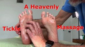 A Heavenly Tickle Massage - Heavenly XPerience BBW Tickling Massage Tickling Feet Tickling Fetish Oiled Feet Oily Feet Male Tickling Female Soles MP4