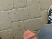 Fat Daddy Dick Walking Around With My Cock Hanging Out In my Vans and Short