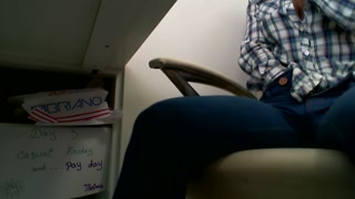 MASTURBATE AT WORK: DAY 3 CASUAL DAY.tight jeans.tight pussy