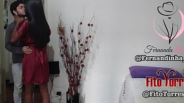 Trans com 21cm de pau comendo cuzinho de novinho