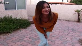 jade janzten pissing her tight jeans omorashi