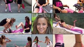 Amirah LLC Bikini Gimp and Tan with Foot Play and Cast Talk (in HD 1920X1080) copy